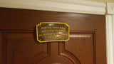 Main Street Entranceway Welcome Plaque DL Inspired Sign - Dual Brown / Gold Color