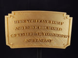Main Street Entranceway Welcome Plaque Inspired Sign - Gold Shade