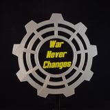 War Never Changes Vault Door Themed Plaque / Sign (Wall / Home Decor')