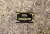 Haunted Mansion Welcome Foolish Mortals Inspired Car & Fridge Magnet ( Theme Park Prop Inspired Replica )