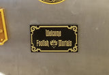 Haunted Mansion Welcome Foolish Mortals Inspired Car & Fridge Magnet ( Theme Park Prop Inspired Replica )
