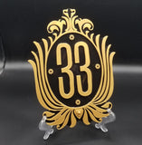 Club 33 Inspired Sign / Plaque ( Theme Park Prop Inspired Replica )