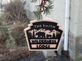 Personalized Disney World Fort Wilderness and Wilderness Lodge Inspired Ornament ( Christmas Inspired Replica )