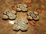 Polynesian Great Ceremonial House Themed Christmas Ornament - Set of 4
